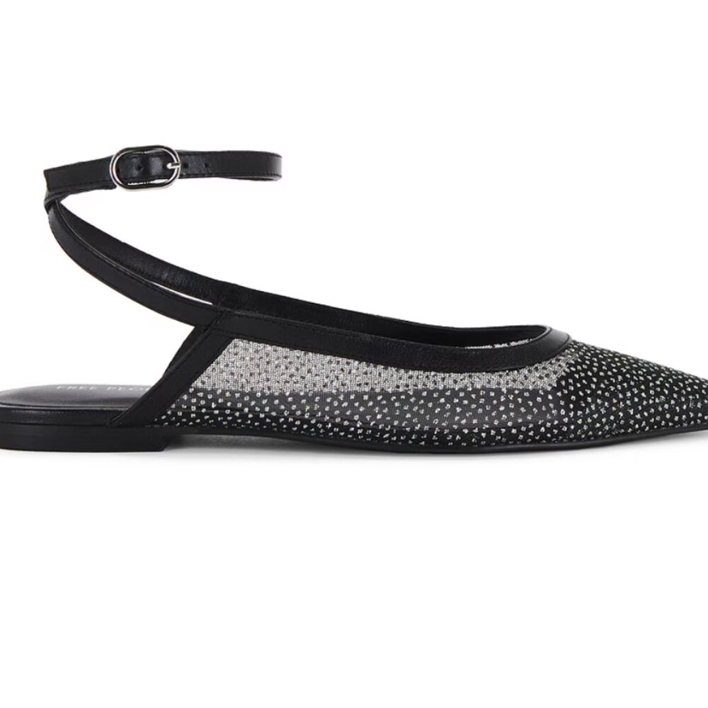 Free People  NIB Sheer Glitter Jules Flat